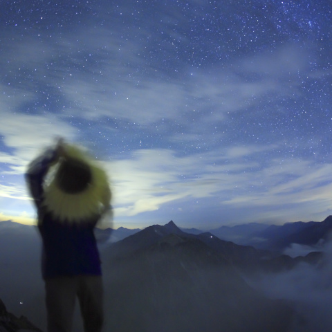 槍ヶ岳星夜