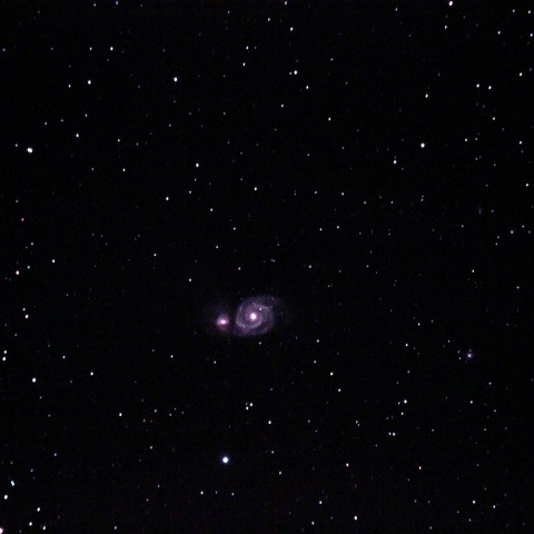 りようけん座の子持ち銀河M51(NGC5194、NGC5195)