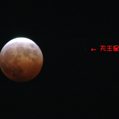 赤い月と天王星