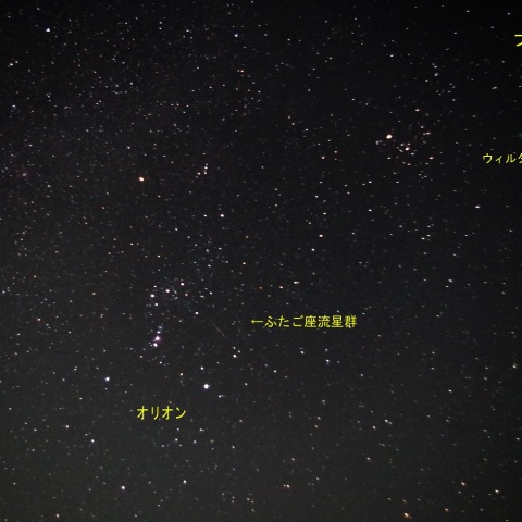ウィルタネン彗星とプレアデス星団そしてふたご座流星群