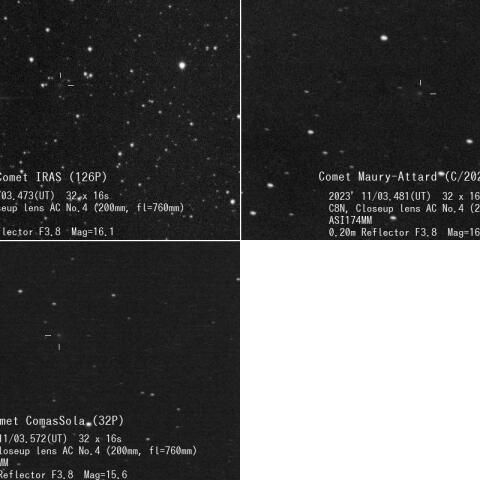 11/3の3つの彗星