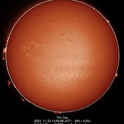 11/23の太陽