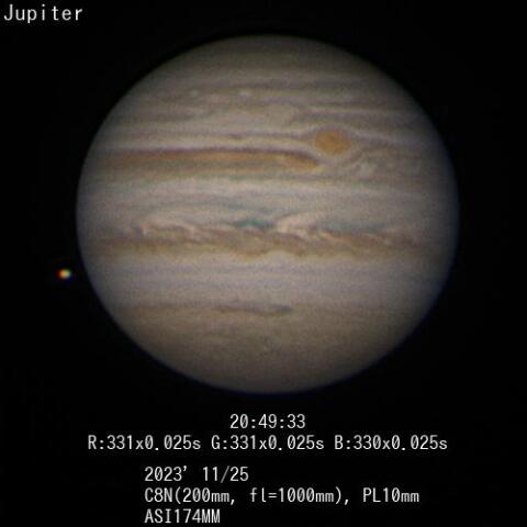 11/25の木星の自転