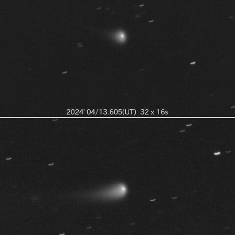 紫金山・ATLAS彗星(C/2023 A3)の20日間の変化