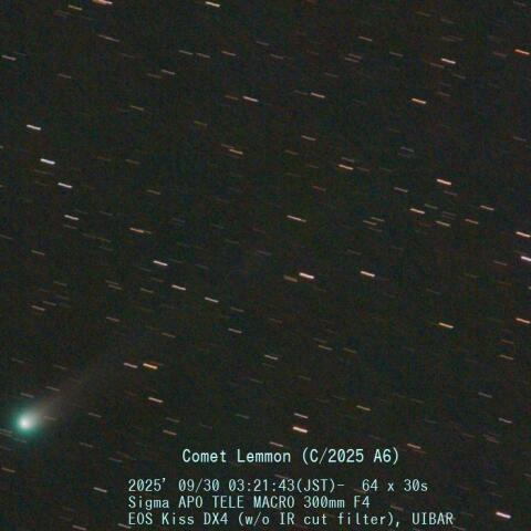 9/30朝のレモン彗星(C/2025A6)