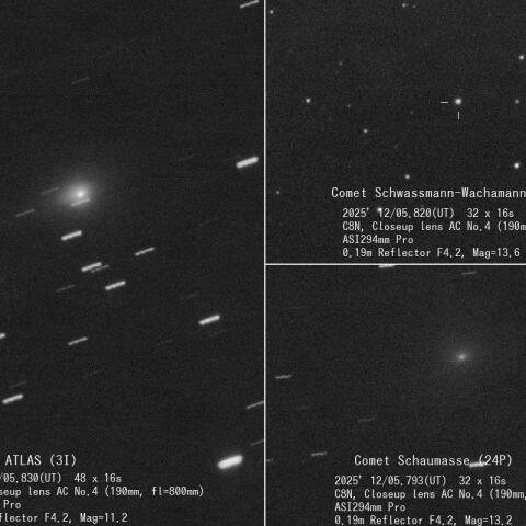 12/6朝の３彗星（3I、29P、24P）