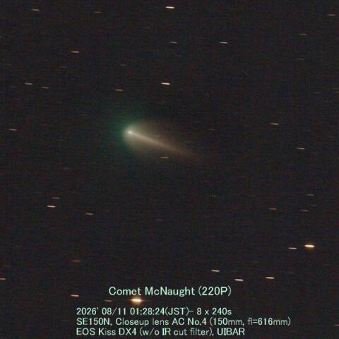8/11のマクノート彗星(220P)