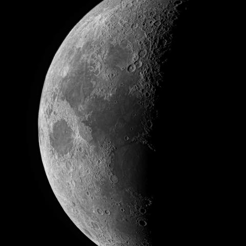 3/4の月（ダイナミックレンジ補正使用）