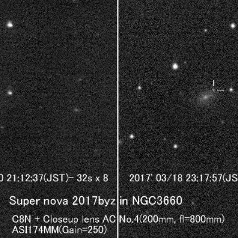 超新星2017byz in NGC3660