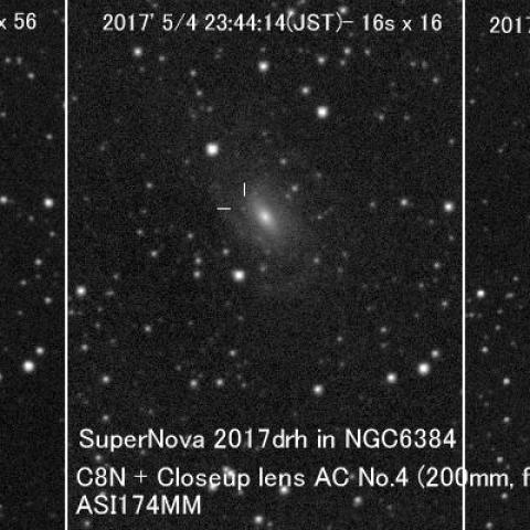 超新星2017drh(NGC6384)の明るさの変化