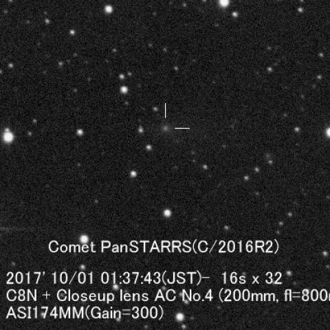 10/1のパンスターズ彗星(C/2016R2)