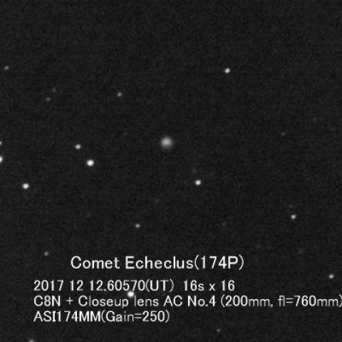 バーストしたエケクルス彗星(174P)