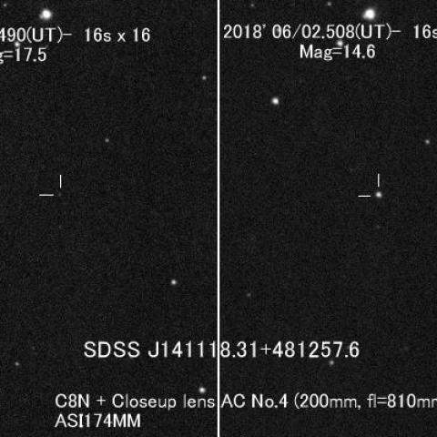 ヘリウム激変星SDSS J141118.31+481257.6の変化