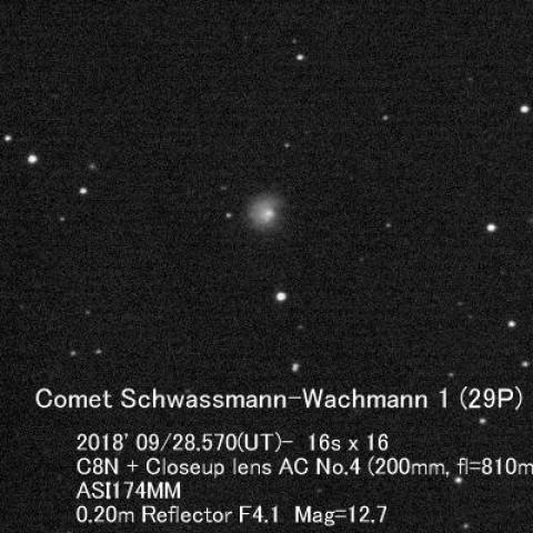 バーストして明るくなった9/28の29P