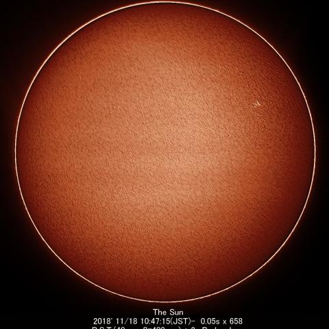11/18の太陽