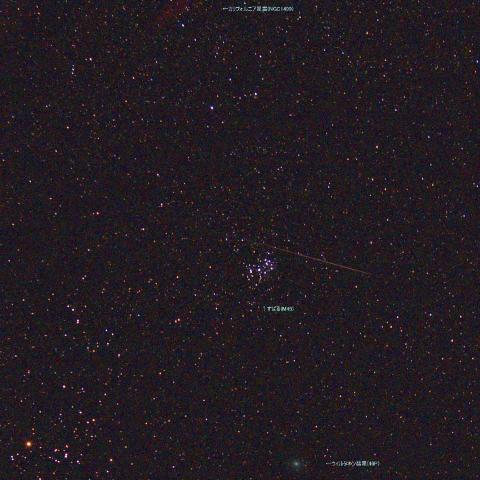 ふたご座流星群と昴とウィルタネン彗星(46P)