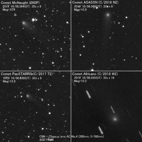 10/6の4彗星