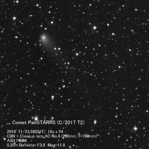 11/23のPanSTARRS彗星(C/2017 T2)