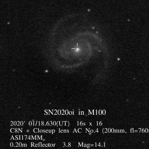 M100に現れた超新星2020oi