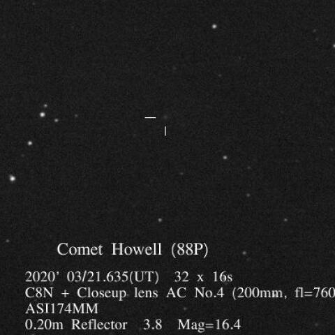 3/22のハウエル彗星(88P)