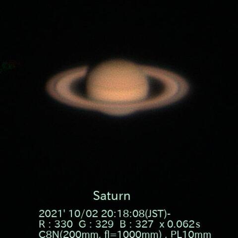 10/2の土星