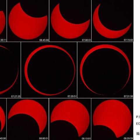 奈良県北葛城郡広陵町での金環日食