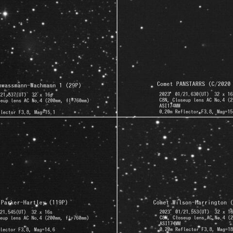 1/21に撮影した彗星4つ