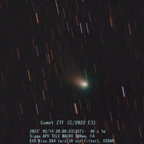 2/14のZTF彗星(C/2022 E3)