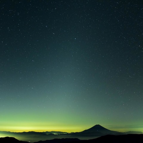 黄道光と富士山