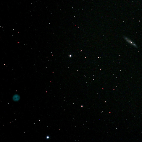 おおぐま座のふくろう星雲と銀河M108