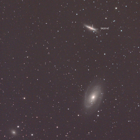 超新星とM81、M82