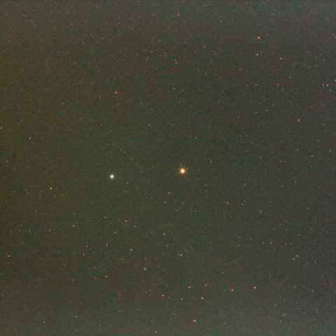 おとめ座の火星とスピカ