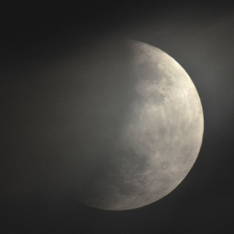 一瞬見えた部分月食