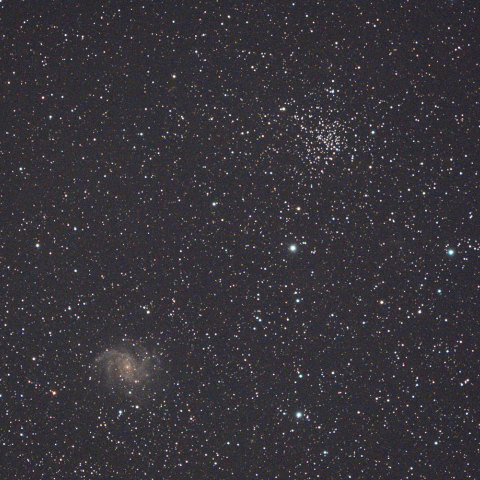 NGC6946銀河とNGC6939星団