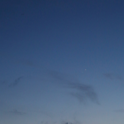 7月13日の月、金星と火星