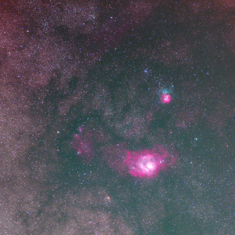 干潟星雲と三裂星雲