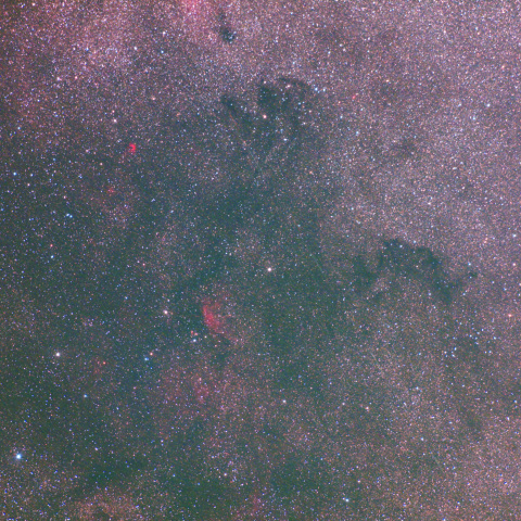 こぎつね座10番星付近の天の川