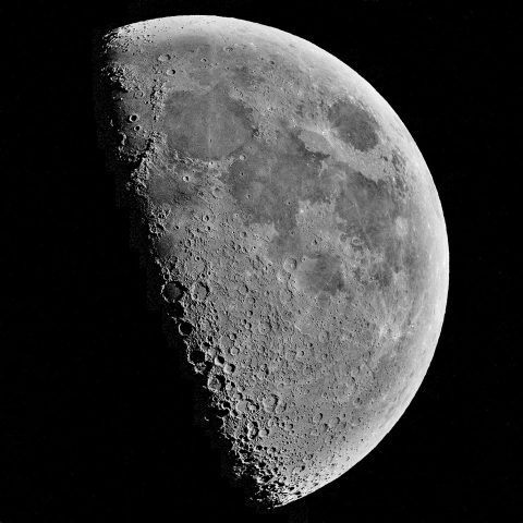 弓張月（上弦） 2024年4月16日