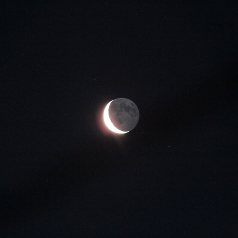 細い月 2018年2月12日