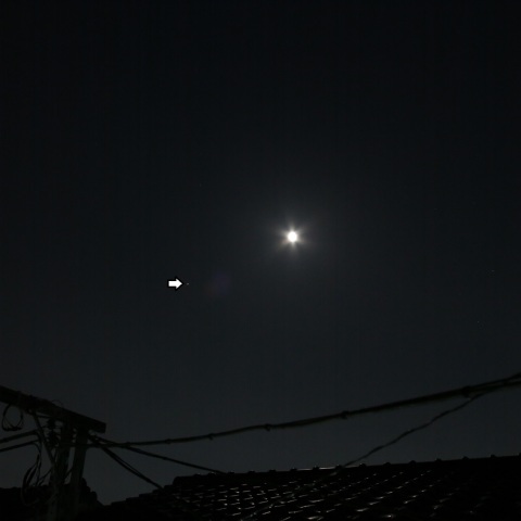 火星、月、土星 2018年6月3日