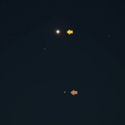 金星と土星の接近 2019年2月18日