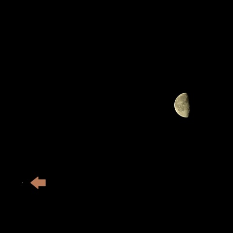 月と木星の接近 2019年3月27日