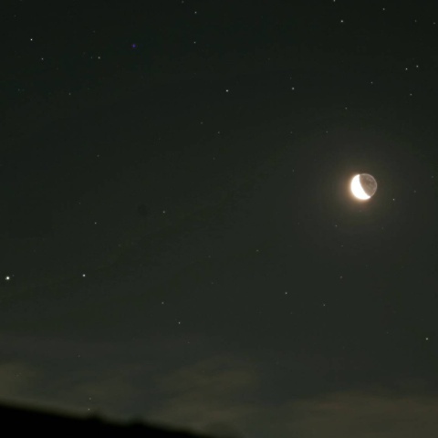 月と火星・木星 2020年3月18日