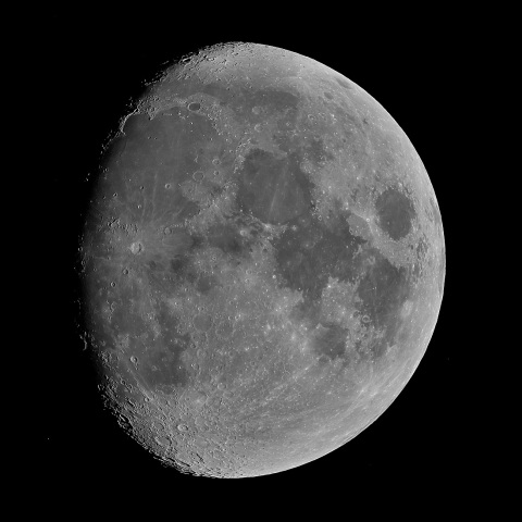 宵月（モノクロ）2020年10月27日