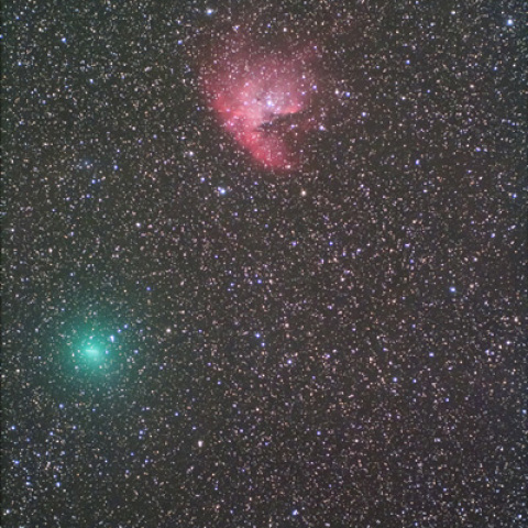 ハートレイ彗星とNGC281