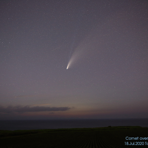 海に浮かぶ大彗星