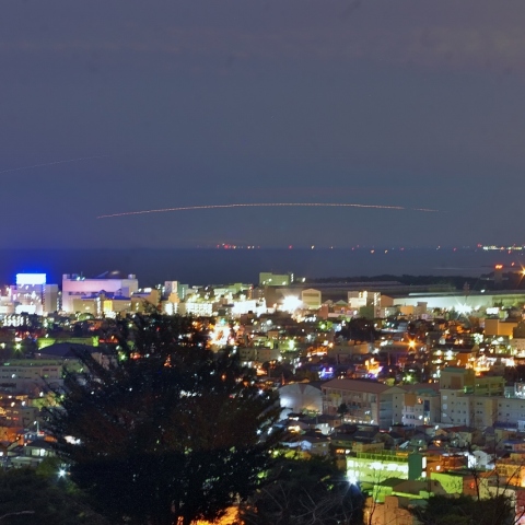 日立市の夜景とカノープス