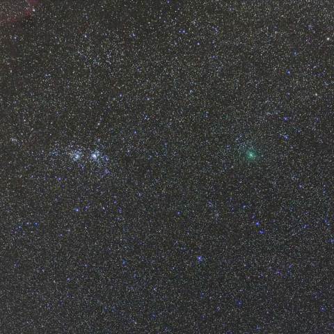 ハートレー彗星と2重星団