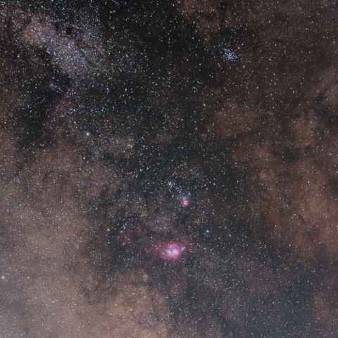 M20 三裂星雲（共架撮り）