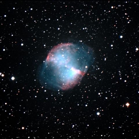 M27 モノクロCMOS冷却とカラーCCDのLRGB合成